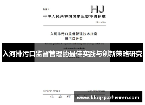 入河排污口监督管理的最佳实践与创新策略研究