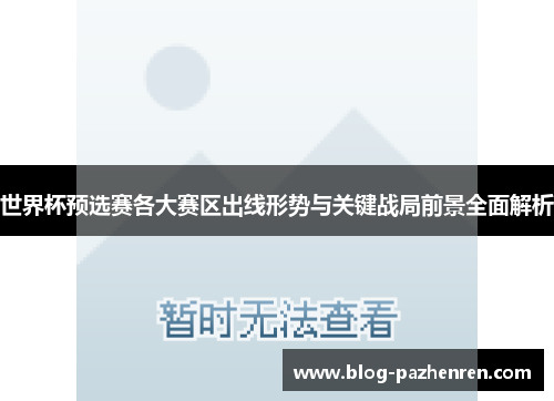 世界杯预选赛各大赛区出线形势与关键战局前景全面解析